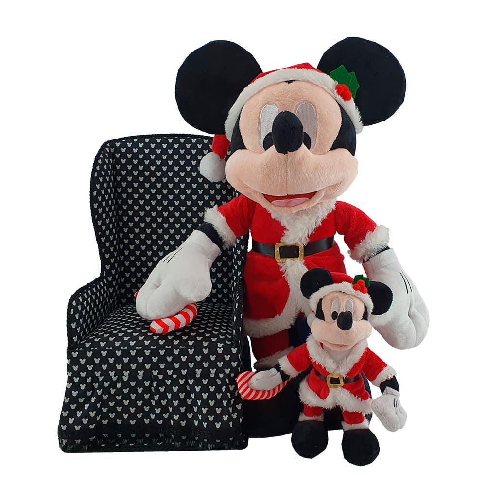Mickey Noel G e P na poltrona - Natal Disney