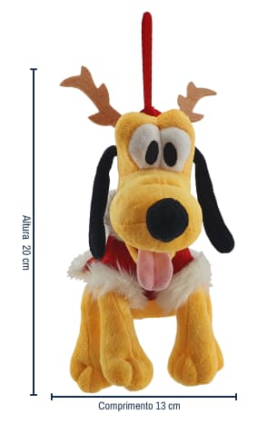 Medidas do Pluto de pelúcia - Natal Disney