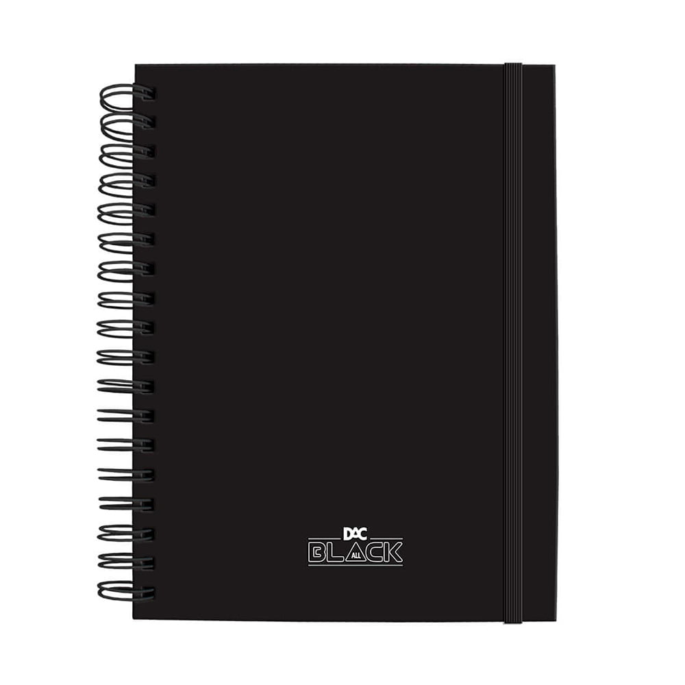 Caderno Smart Universitário 10 Matérias All Black Dac