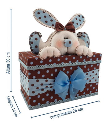 Caixa com Coelha de Páscoa