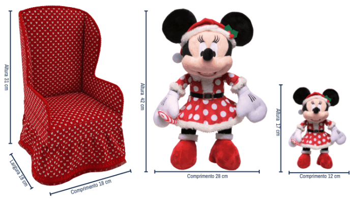 Minnie Noel G e P na poltrona - Natal Disney