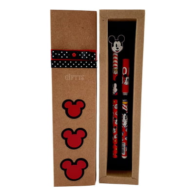Kit Caneta e Lápis Mickey	