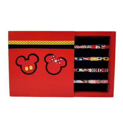 Kit caneta esferográfica Mickey e Minnie Molin