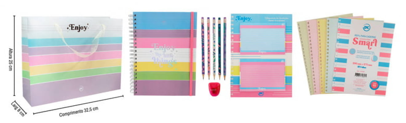 Kit Papelaria Premium Enjoy 