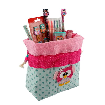 Kit organizador cesto coruja