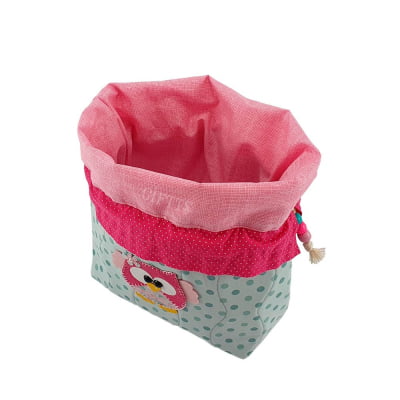 Kit organizador cesto coruja